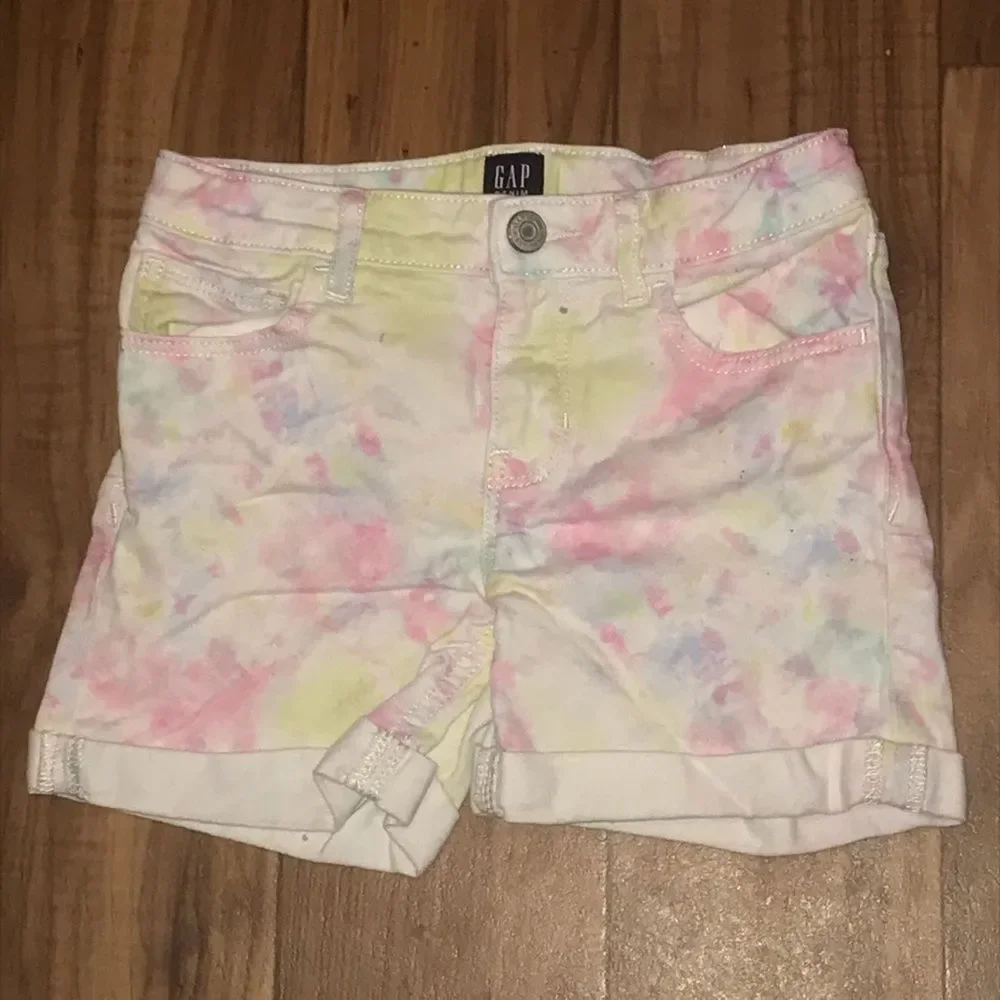 Gap Tie Dye Pastel Jean Shorts
